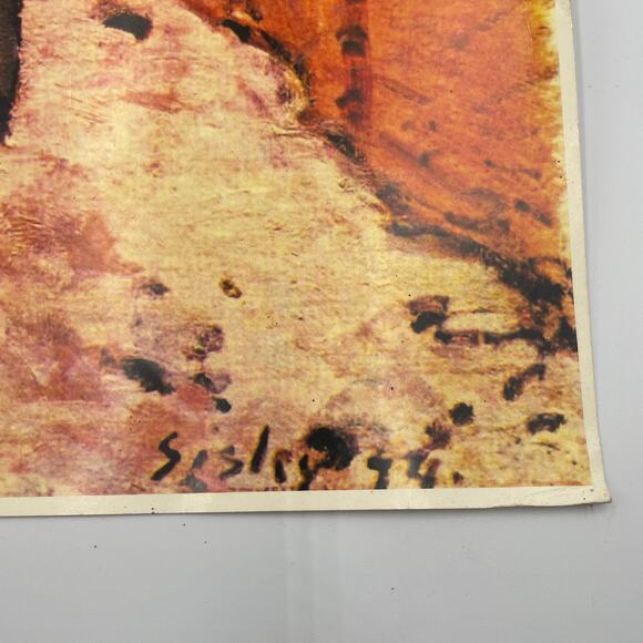 Alfred Sisley Garden in Louveciennes in the Snow Vintage Print 19" x 13" - Picture 4 of 12